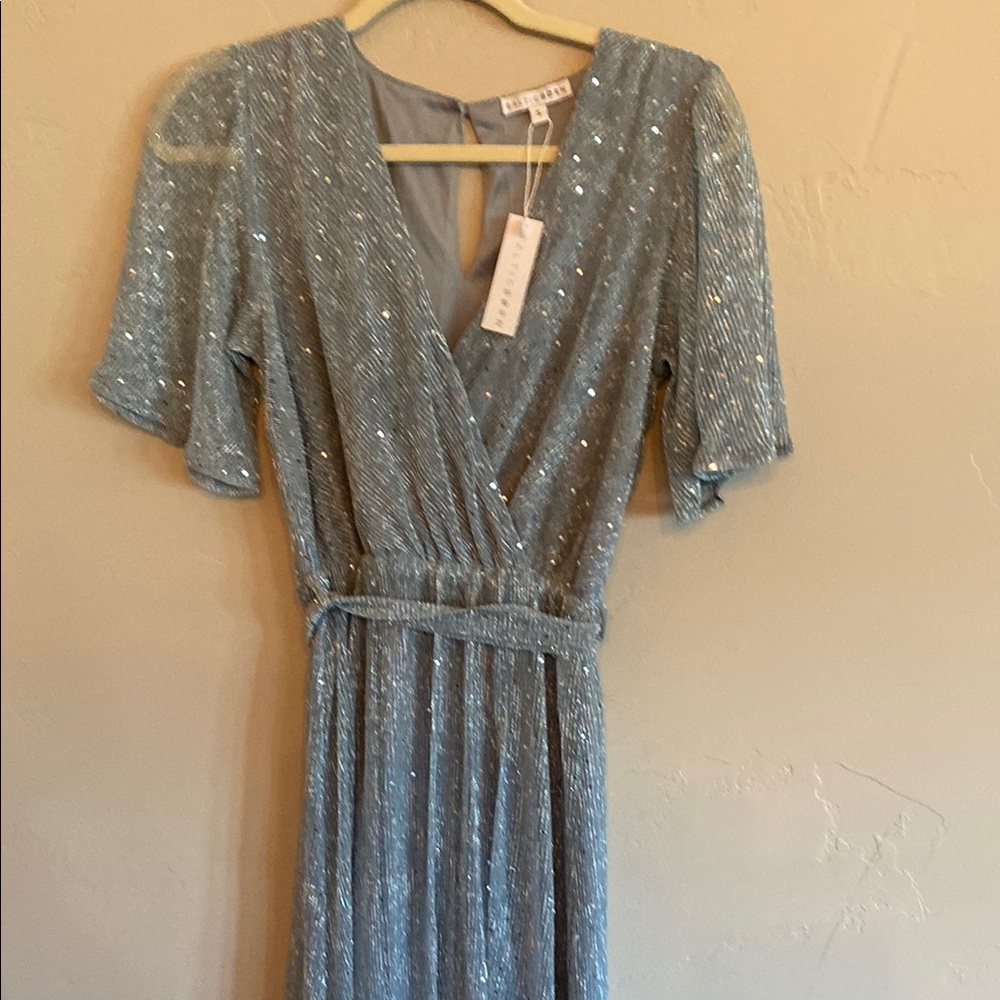 Baltic Born Shimmering Silver Maxi Dress